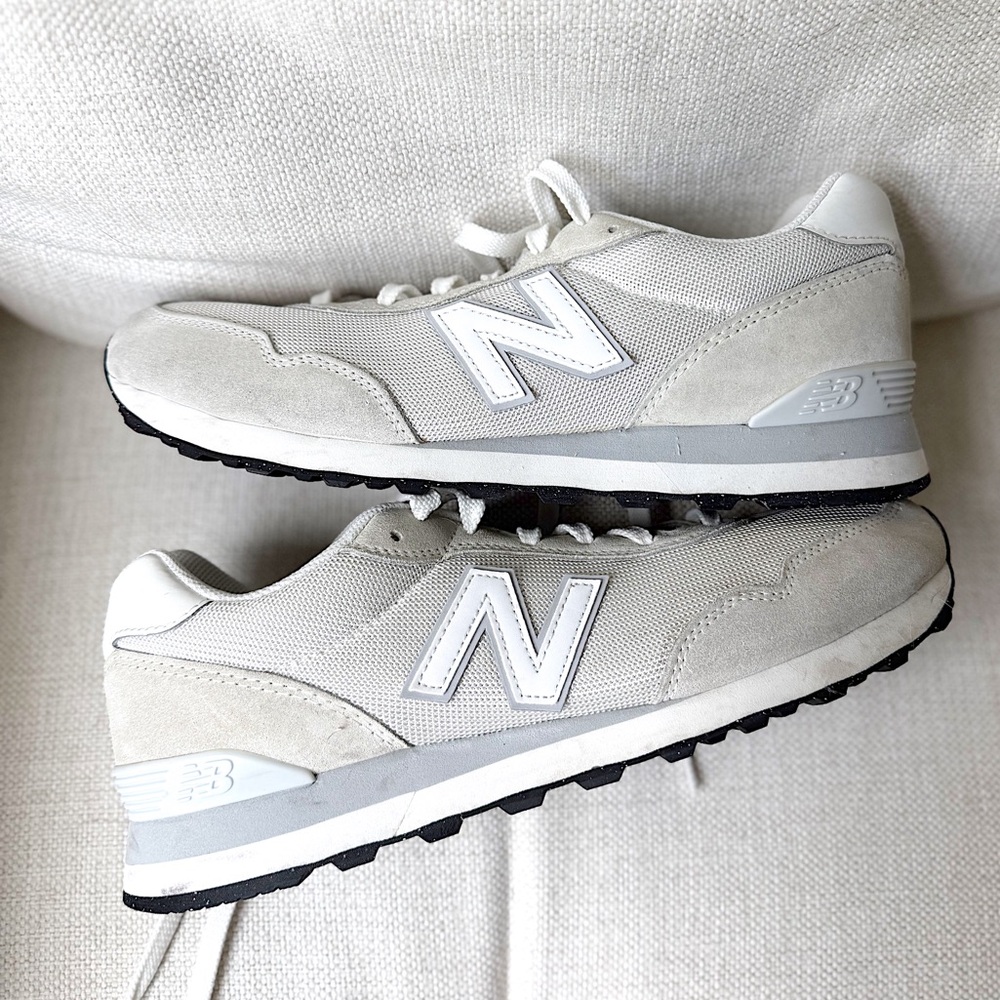 New Balance Light Gray and White Sneakers